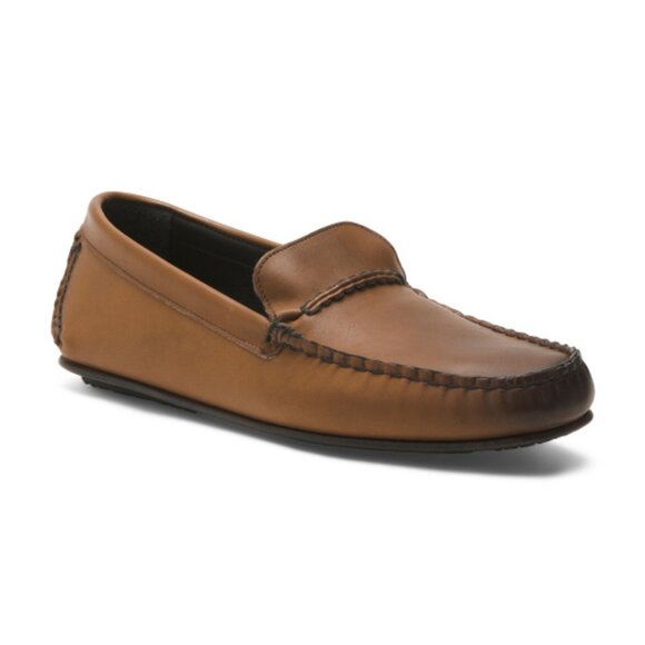 ALLEN EDMONDS Mens Leather Driver Flats NWT - Picture 1 of 2